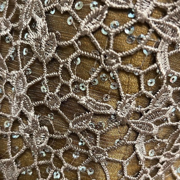 Montage by Mon Cheri 3/4 sleeves embroidered sweetheart neck long gown - Picture 10 of 10